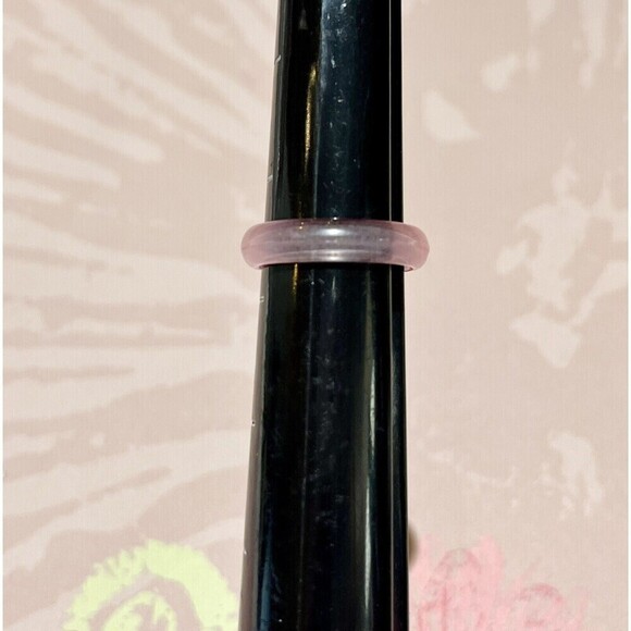 Translucent Pink Lucite Ring 8.75 Pinup Rockabilly Vintage - Picture 2 of 7